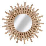Arti Casa Wandspiegel - Ronde Spiegel Zon - 30cm - Hout - maximondo