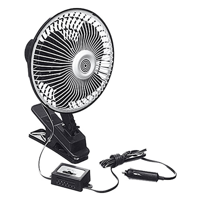 All Ride Autoventilator - 12 Volt - met Clip - Oscillerend - maximondo