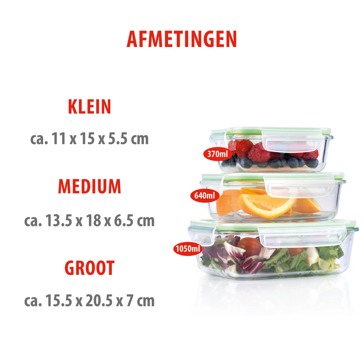 alpina Vershoudbakjes 3-Delig - Diepvriesbakjes met Deksel - maximondo