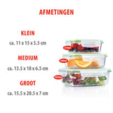 alpina Vershoudbakjes 3-Delig - Diepvriesbakjes met Deksel - maximondo