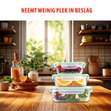 alpina Vershoudbakjes 3-Delig - Diepvriesbakjes met Deksel - maximondo
