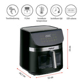 alpina Dubbele Airfryer XXL - Heteluchtfriteuse 9L - maximondo