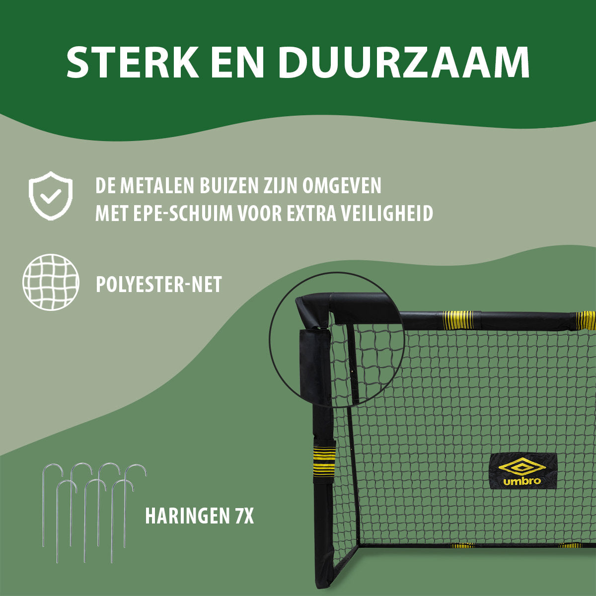 Umbro Voetbaldoel 180 x 120 x 60cm - maximondo