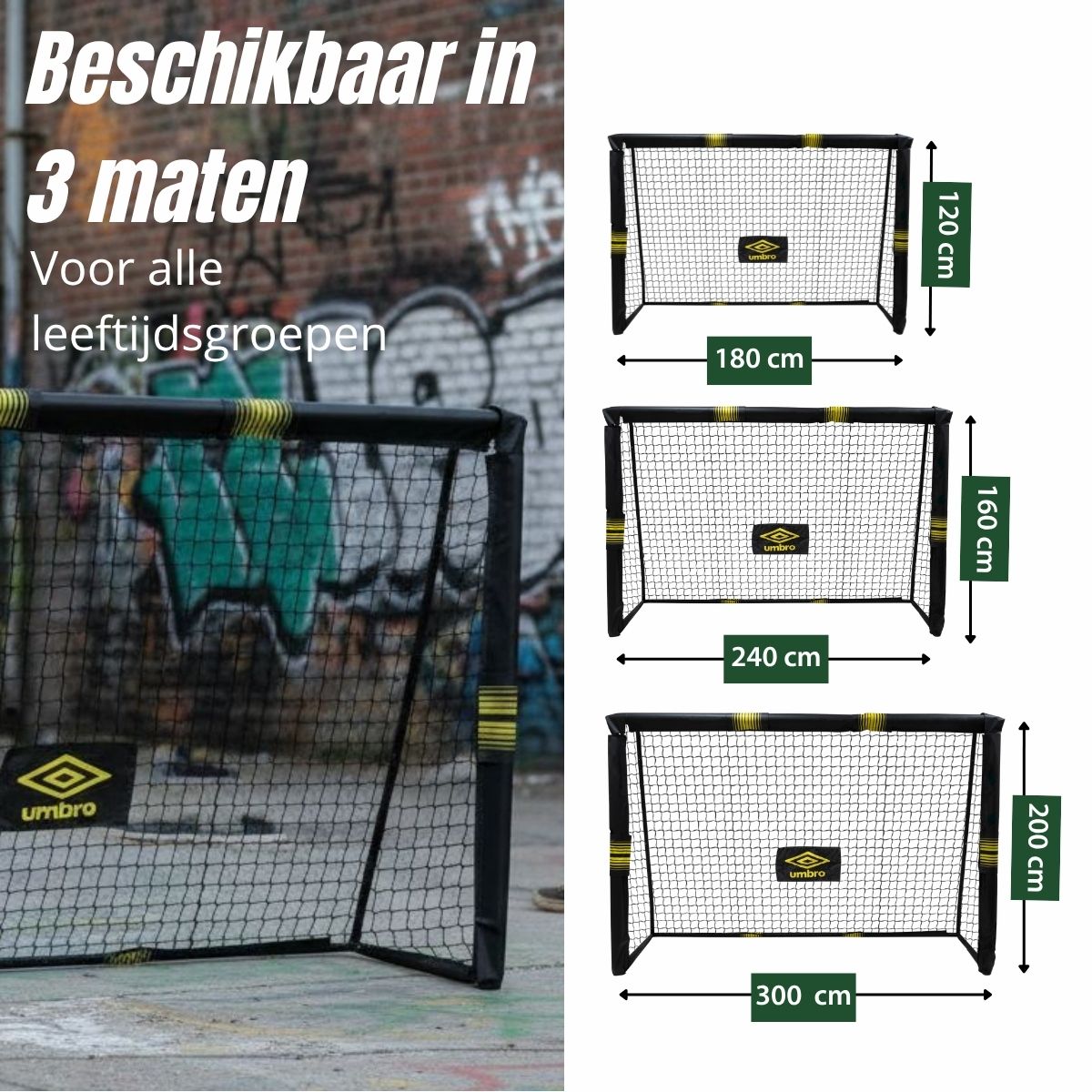 Umbro Voetbaldoel 240 x 160 x 85cm