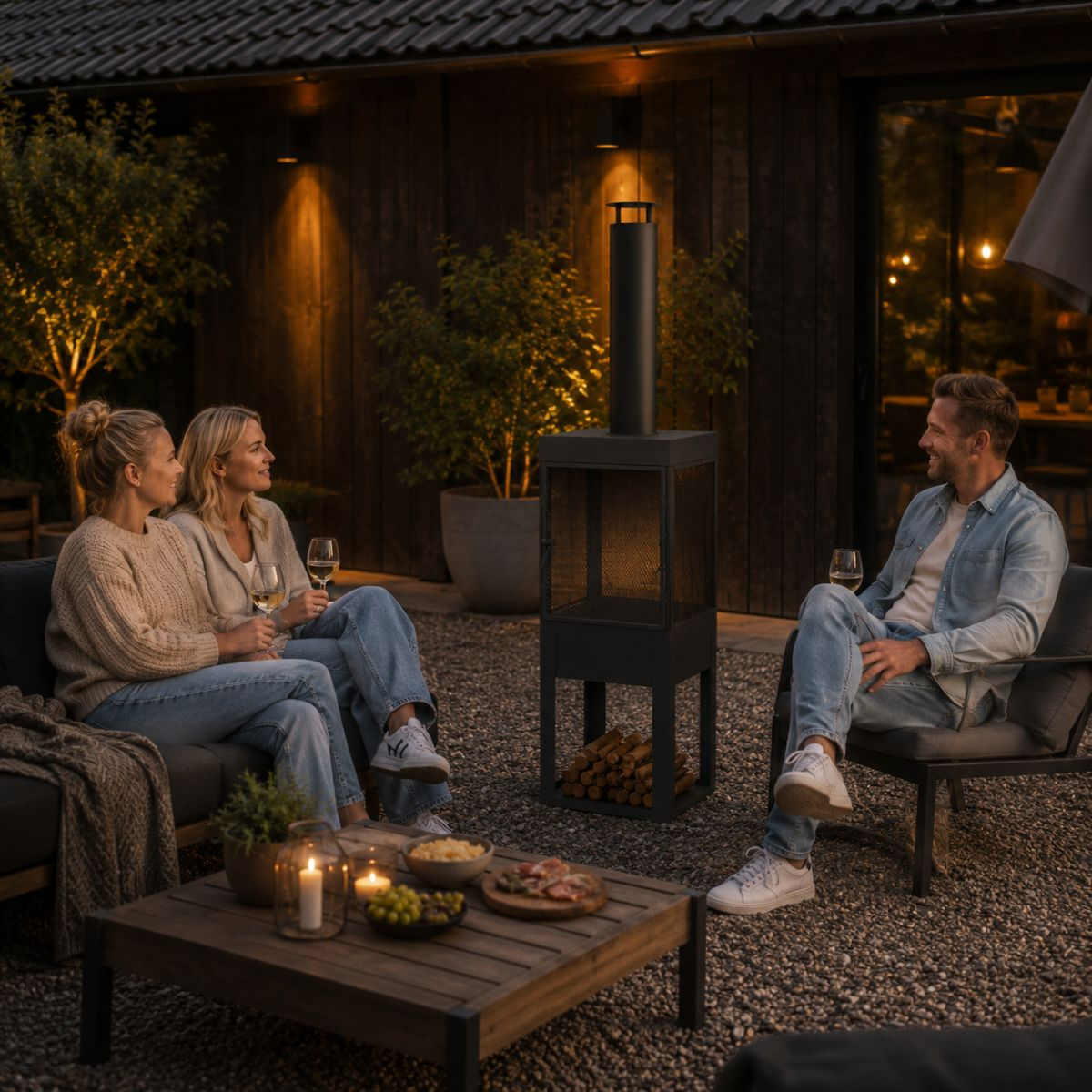 BBQ Collection Houtkachel 194x44x47cm - maximondo