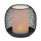 Grundig Solar Tafellamp - Zwarte Metalen Lantaarn - 13x14 cm - maximondo