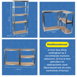 Kinzo Stellingkast Opbergrek, 5 Planken - maximondo