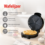 alpina Wafelijzer Hartvormige Wafels Bakken Antiaanbaklaag - maximondo