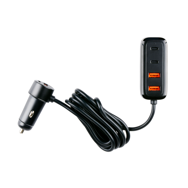 All Ride Autolader 12-24V met 6 Poorten USB Type-C & Type-A - maximondo