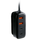Dunlop USB Autolader - 6 Poorten - Snellader QC 18W & PD 30W - maximondo