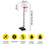 Dunlop Basketbal Verstelbare Basketbal Standaard 165-205 cm - maximondo