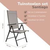 Lifetime Garden Tuinstoelen Santiago Set 2 Stuks - Tuinstoel - maximondo