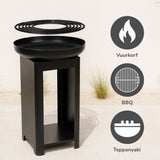 alpina 3-in-1 Vuurkorf en Grillplaat - 61 x 90 cm - maximondo