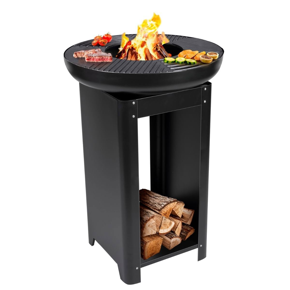 alpina 3-in-1 Vuurkorf en Grillplaat - 61 x 90 cm - maximondo