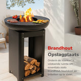 alpina 3-in-1 Vuurkorf en Grillplaat - 61 x 90 cm - maximondo