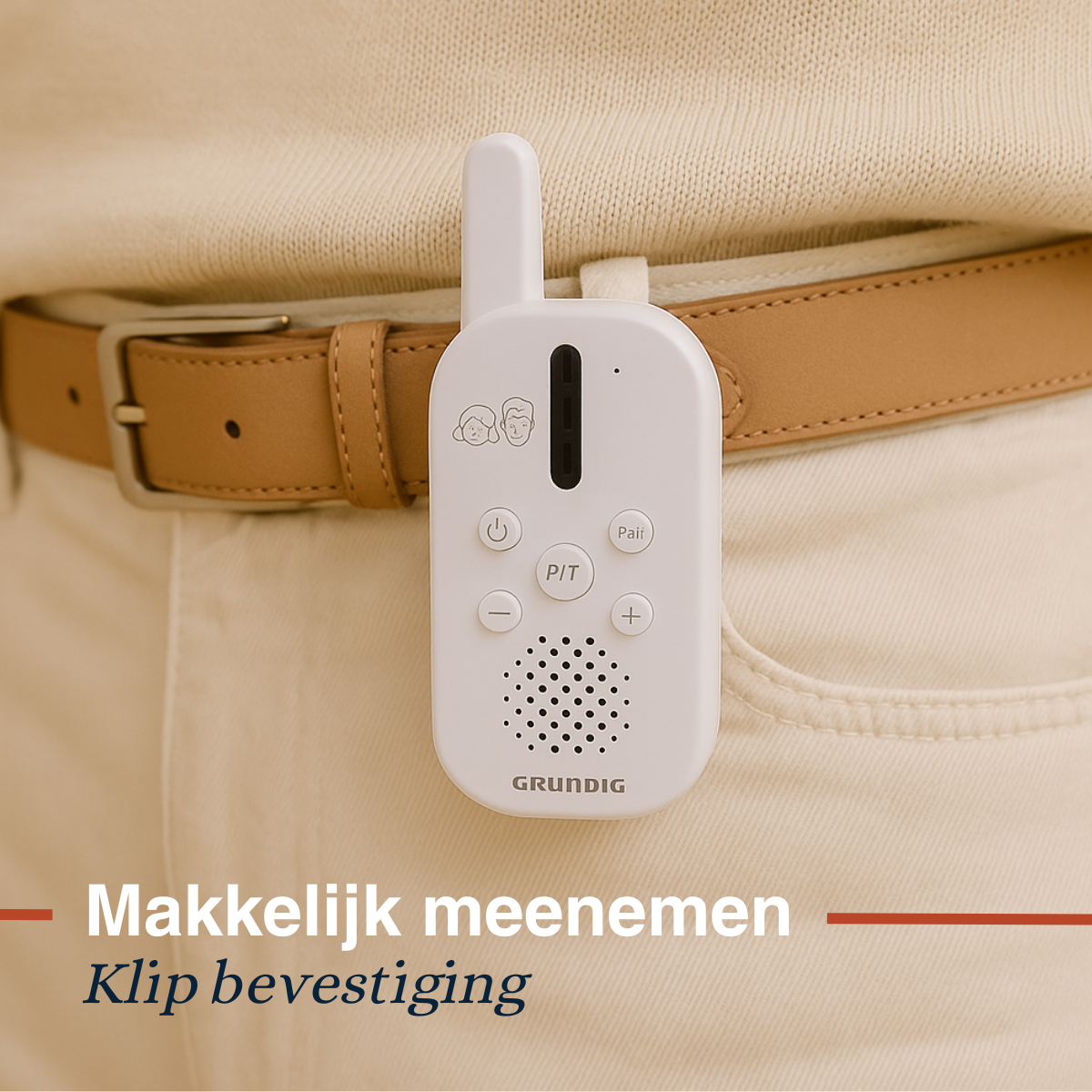 Grundig DECT Audio Babyfoon - Baby Monitor met 150M bereik - maximondo