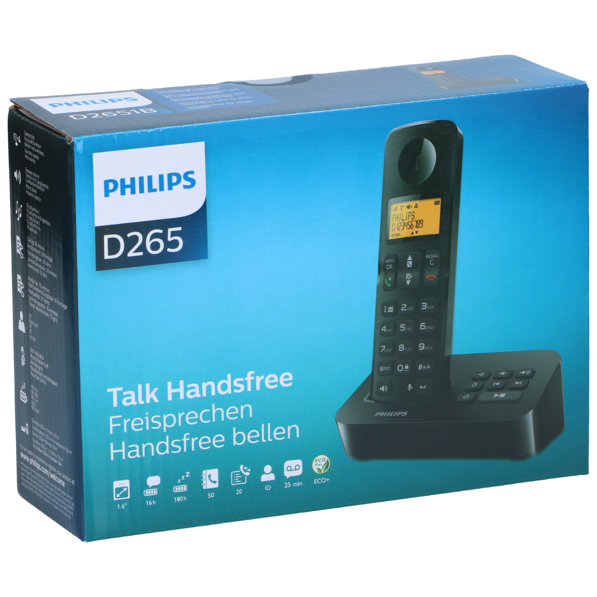Philips D2651B/01 Telefoon - maximondo