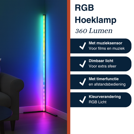 Grundig RGB Hoeklamp 140cm - maximondo