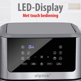 alpina Dubbele Airfryer XXL - Heteluchtfriteuse 8L - maximondo