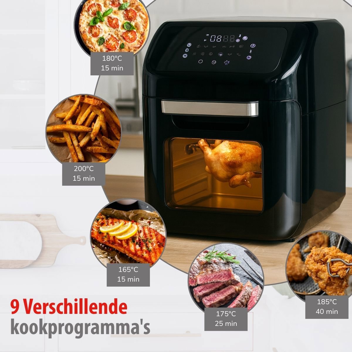 alpina Airfryer Oven XXXL - Heteluchtfriteuse 12L