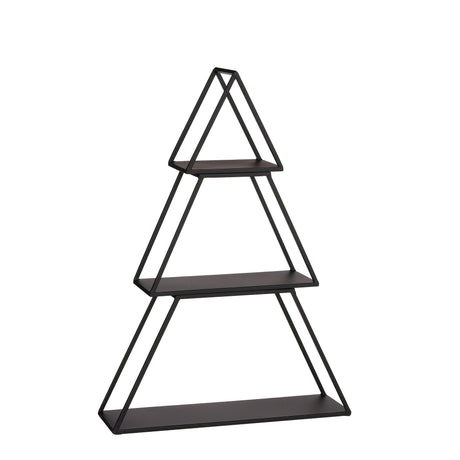 Mica Decorations Decoratie tray boom zwart 3 delig - l50xb14xh71cm - maximondo