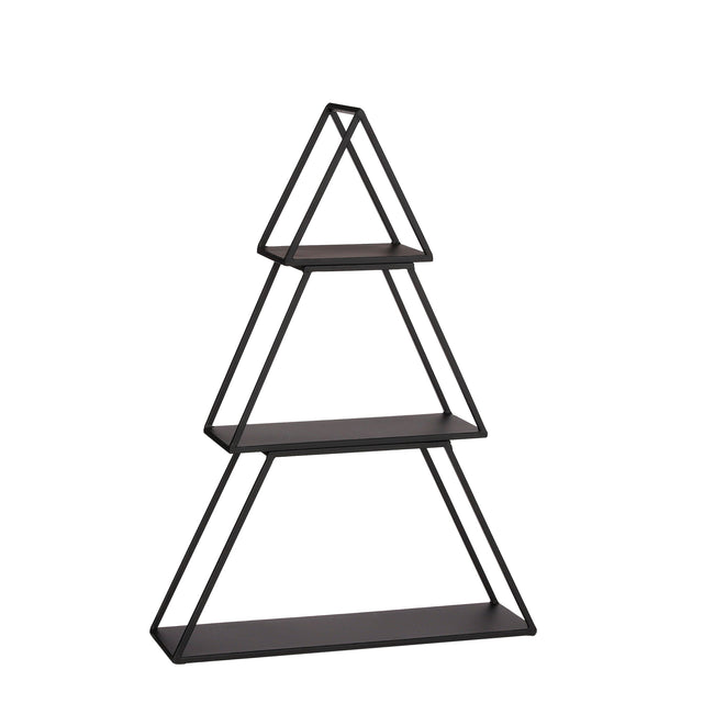 Mica Decorations Decoratie tray boom zwart 3 delig - l50xb14xh71cm - maximondo