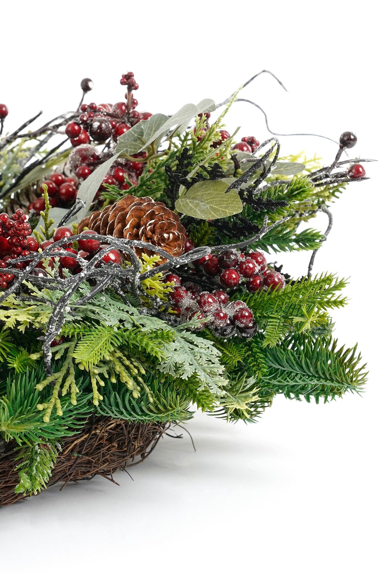 Mica Decorations Bodi kerstkrans bordeaux - H13x Ø50 cm - maximondo