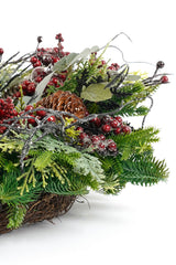 Mica Decorations Bodi kerstkrans bordeaux - H13x Ø50 cm - maximondo