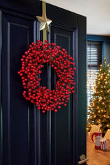 Mica Decorations Krans bessen rood - h10xd50cm - maximondo