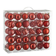 Mica Decorations Boom decoratie onbreekbaar rood 60 stuks - d7cm - maximondo