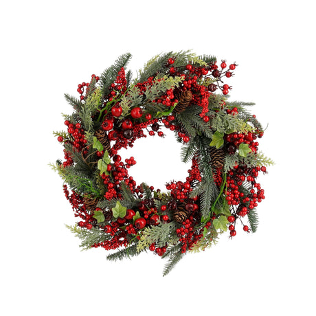 Mica Decorations Norah krans rood - h13xd50cm - maximondo