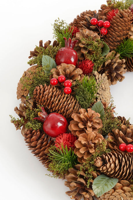 Mica Decorations Landon krans bruin - h9xd45cm - maximondo