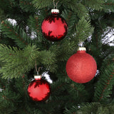 Mica Decorations Bal glas rood 42 stuks - d7cm - maximondo