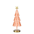 Mica Decorations Decoratie Kerstboom - H40 x Ø13 cm - IJzer - Roze - maximondo
