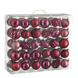 Mica Decorations Boom decoratie onbreekbaar fuchsia 60 stuks - d7cm - maximondo