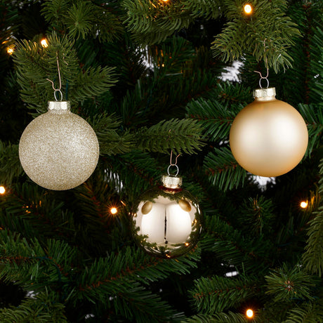 Mica Decorations Bal glas champagne 26 stuks - d7cm - maximondo
