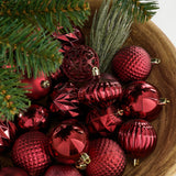 Mica Decorations Boom decoratie onbreekbaar d.rood 60 stuks - d7cm - maximondo