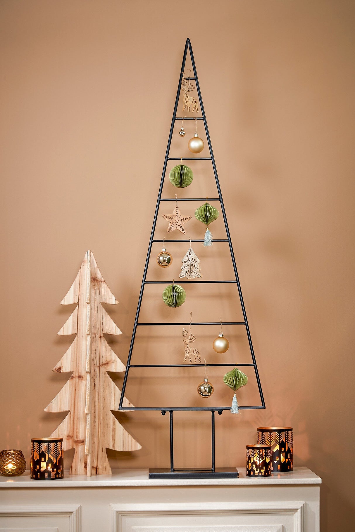 Mica Decorations Decoratie boom zwart - l50xb15xh152cm - maximondo