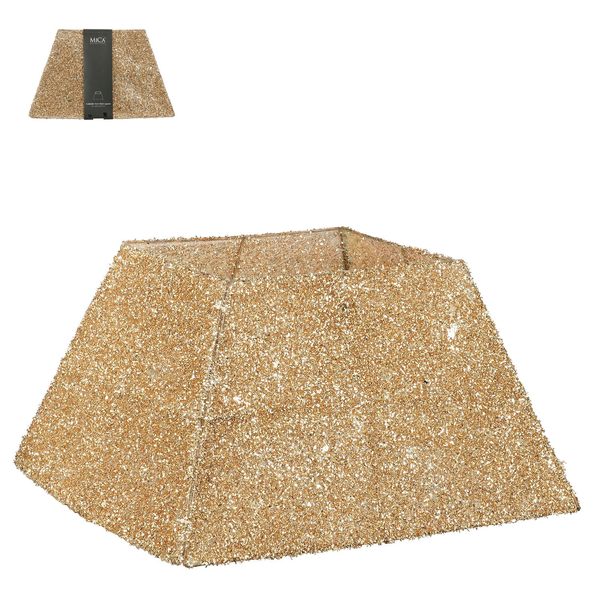 Mica Decorations kerstboomrok, opvouwbaar goud - - ⌀50cm - ↕30cm - maximondo