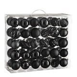 Mica Decorations Boom decoratie onbreekbaar zwart 60 stuks - d7cm - maximondo