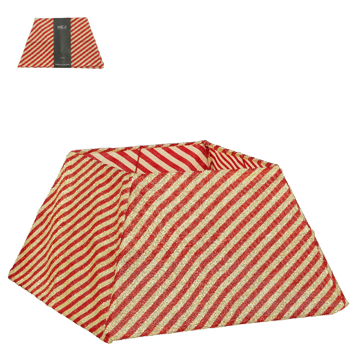 Mica Decorations kerstboomrok, opvouwbaar goud - ⌀50cm - ↕30cm - maximondo