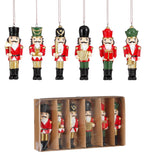 Mica Decorations Ornament notenkraker rood 6 stuks - l4xw2xh10,5cm - maximondo