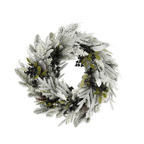 Mica Decorations Vesper krans zwart - h13xd50cm - maximondo