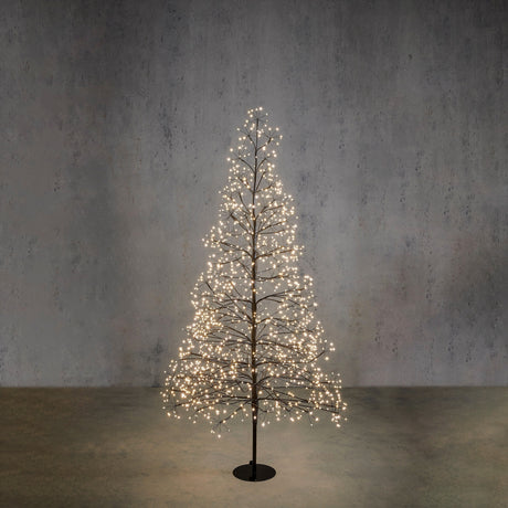 Luca Lighting Boom led zwart klassiek wit 1500led IP44 en timer - h150xd70cm - maximondo
