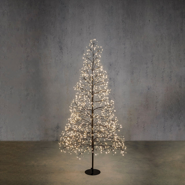 Luca Lighting Boom led zwart klassiek wit 1500led IP44 en timer - h150xd70cm - maximondo