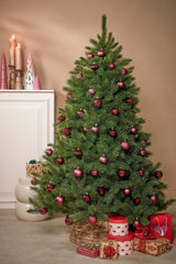 Mica Decorations Boom decoratie onbreekbaar d.rood 60 stuks - d7cm - maximondo