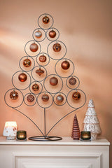 Mica Decorations Boom decoratie onbreekbaar bruin 60 stuks - d7cm - maximondo