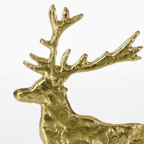 Mica Decorations Decoratie hert champagne - l20xb5xh27cm - maximondo
