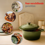 alpina Braadpan – Braadpan Inductie met Deksel 3,8 L Ø 24 cm - maximondo