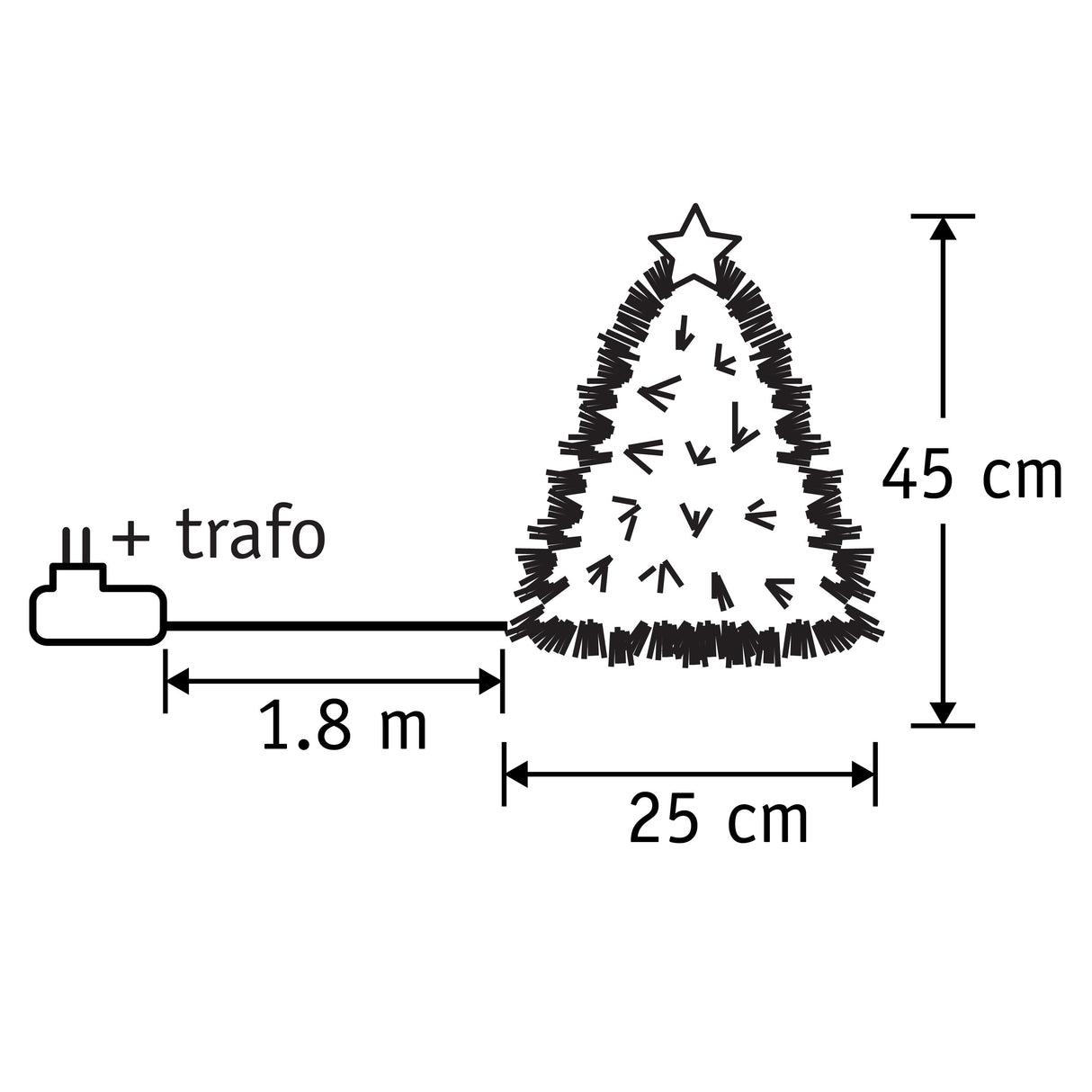 Luca Lighting Mercury boom fibre optic groen warm wit 50led 8 function controller - h45xd25cm - maximondo